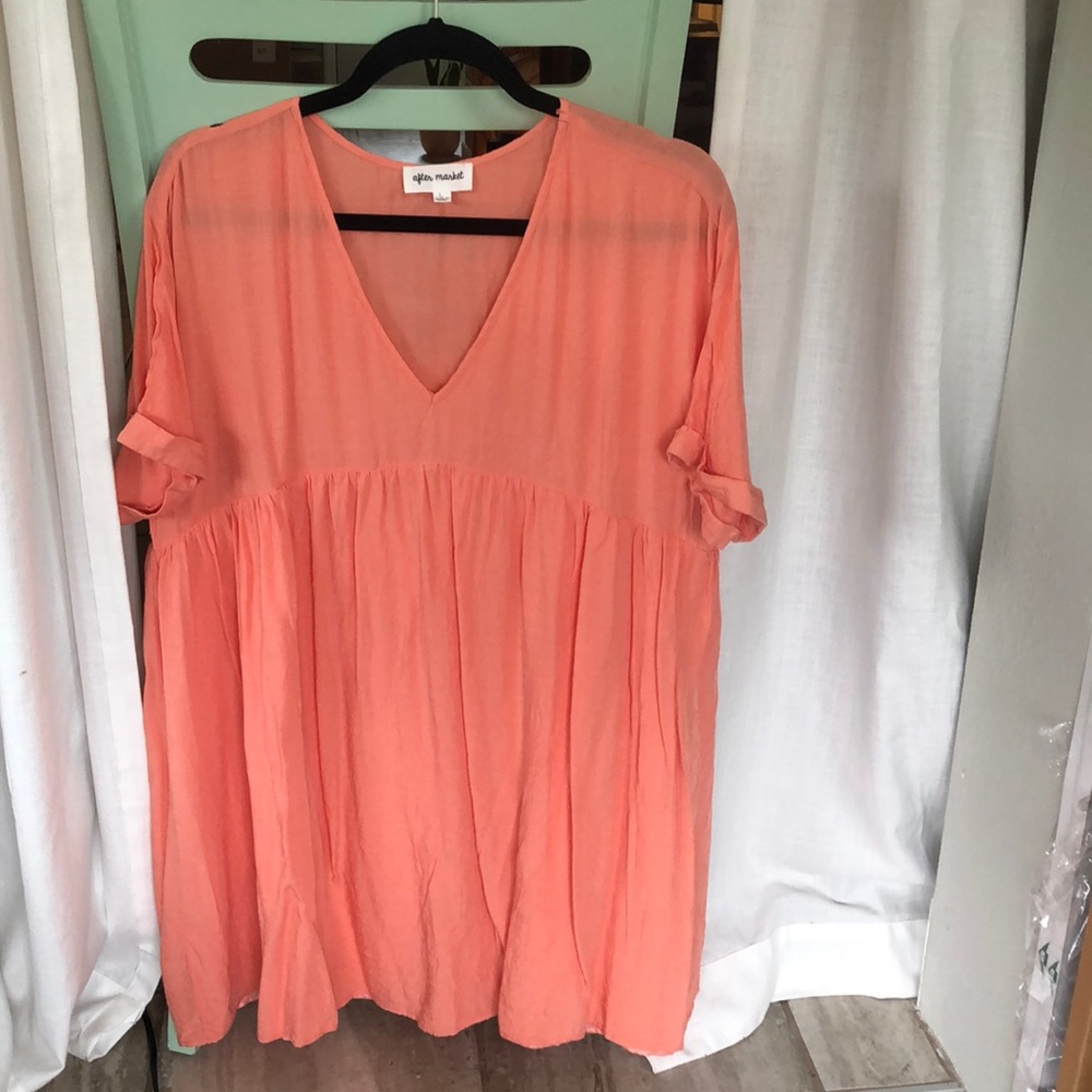 Peach frock dress